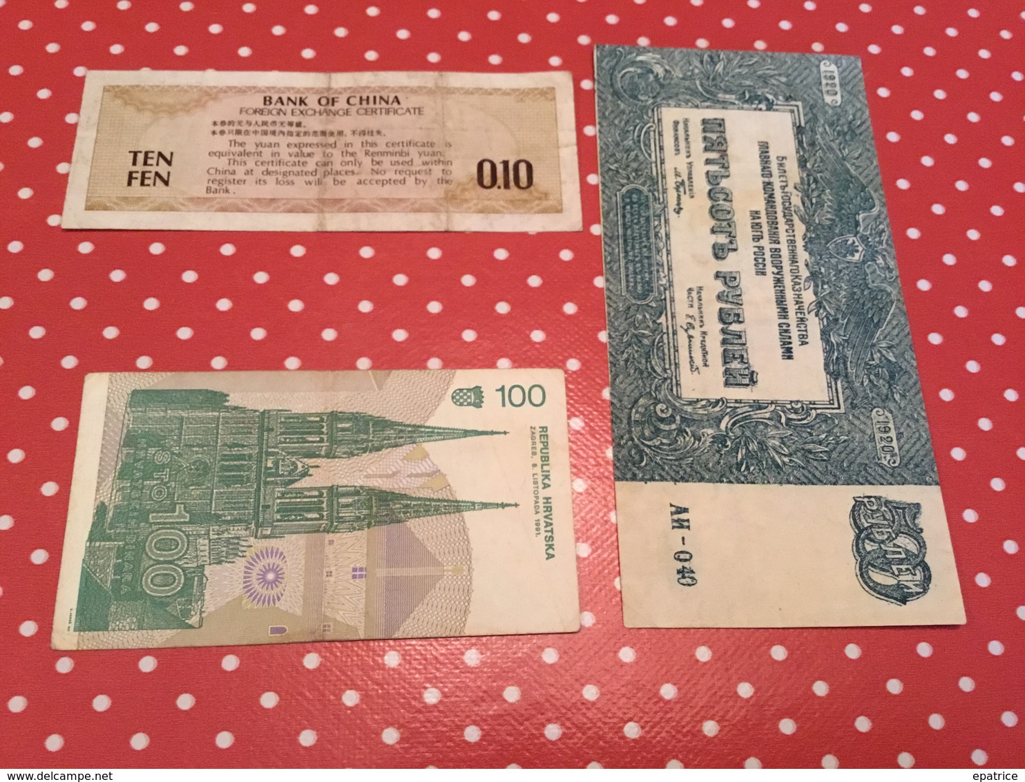 LOT DE 3 BILLETS Voir Le Scan - Kilowaar - Bankbiljetten