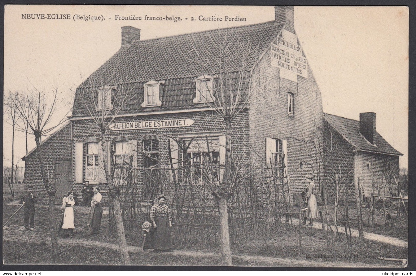 CPA -  Belgique, NEUVE EGLISE, Frontiere Franco-Belge, Carriere Perdieu - Heuvelland
