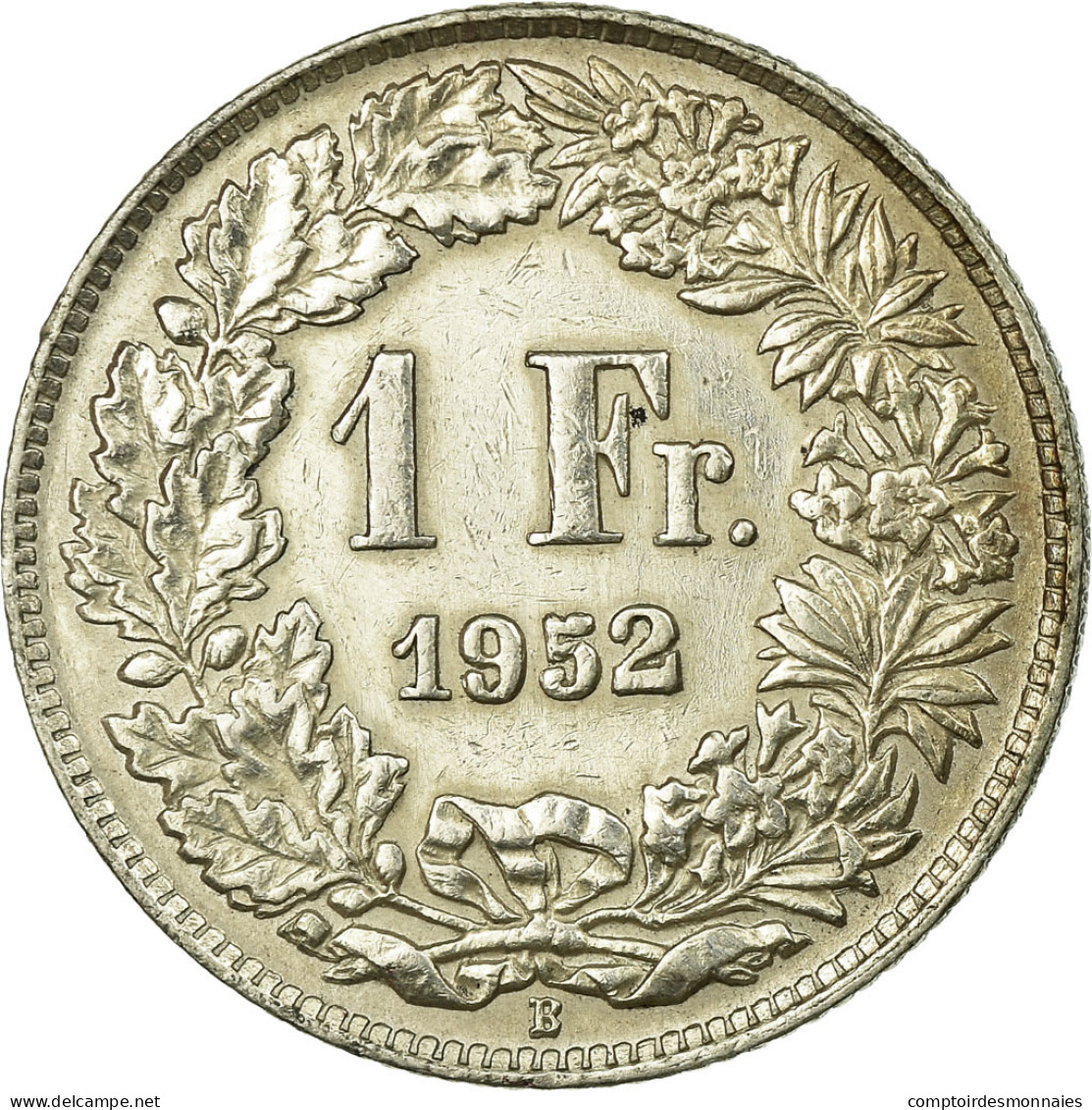 Monnaie, Suisse, Franc, 1952, TTB, Argent, KM:24 - Autres & Non Classés