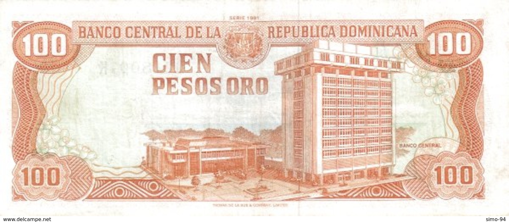 Dominican Republic  P.136a  100 Pesos 1991 Unc - Repubblica Dominicana