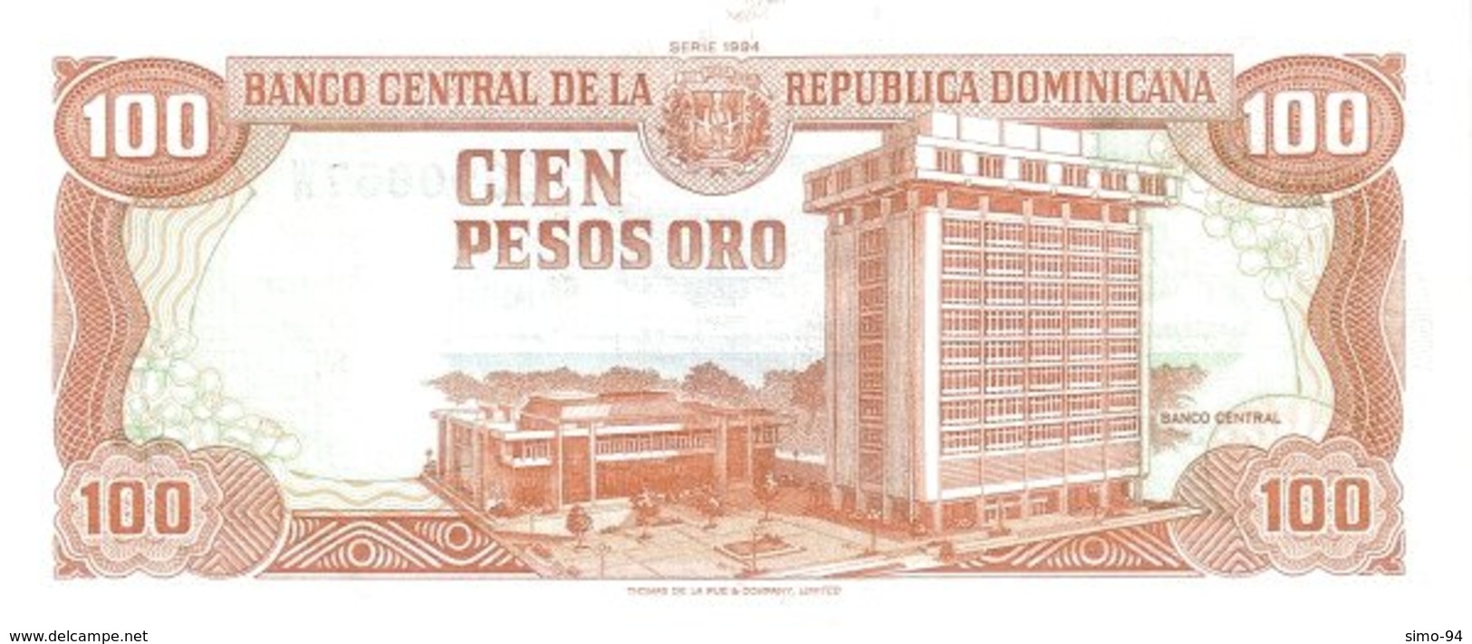 Dominican Republic  P.136b  100 Pesos 1994 Unc - Dominicana