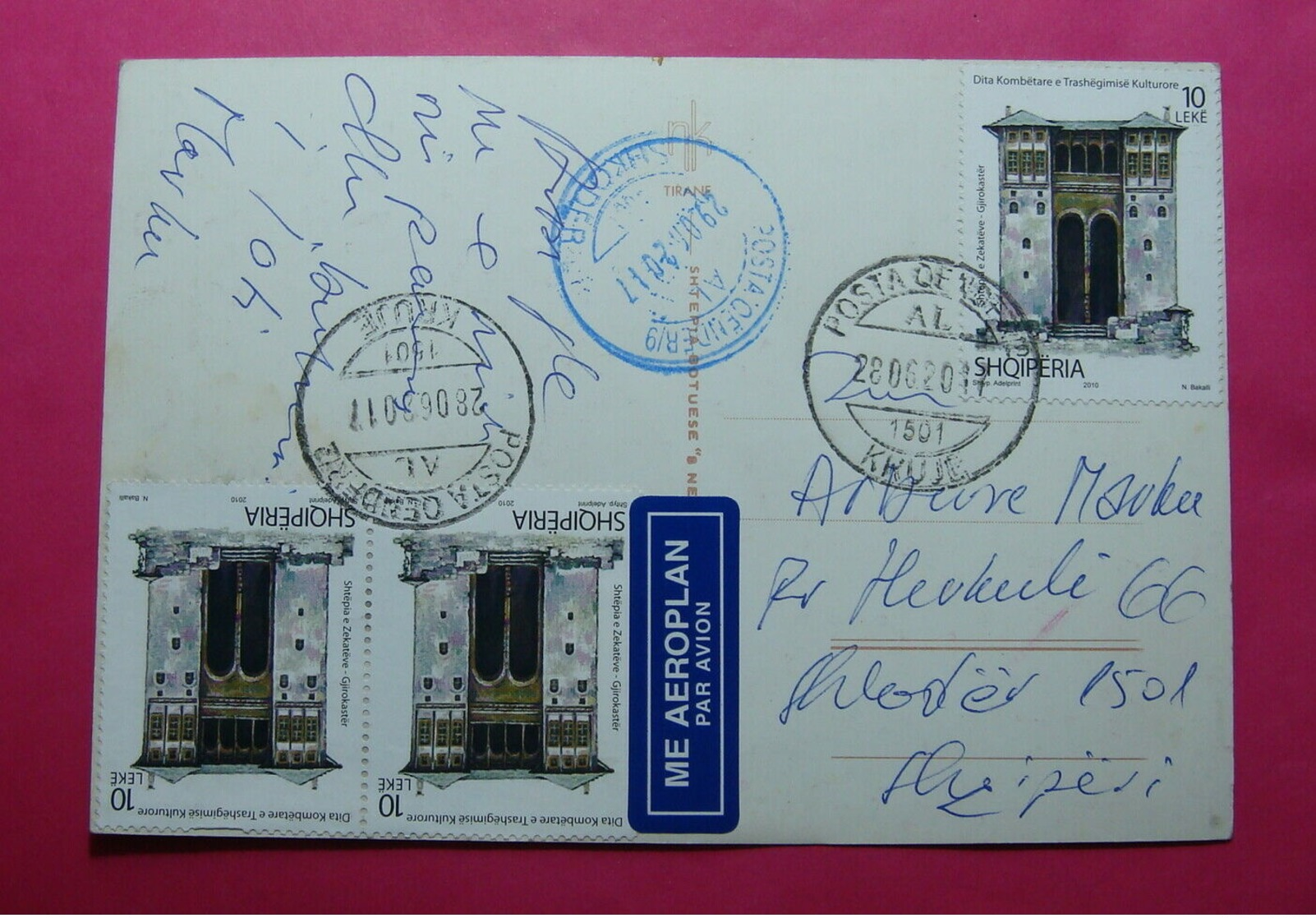 ALBANIA Airmail Postcard From KRUJE To SHKODER 2017 - Albania