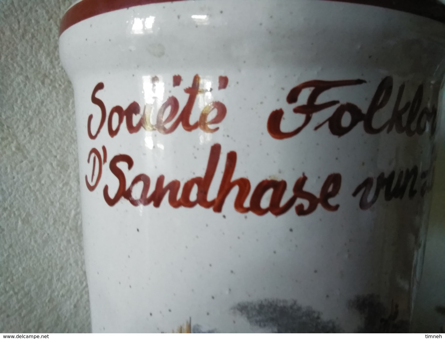 SOCIETE FOLKLORIQUE 60e ANNIVERSAIRE D' SANDHASE VUN LINGELSE 1935-1995 SEAU RAFRAICHISSEUR - GRES POTS DIGOIN - Digoin (FRA)