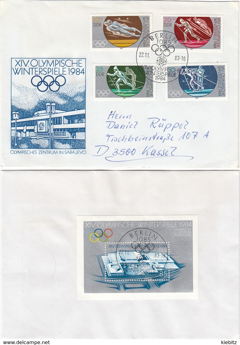 1984 SARAJEVO - DDR - MiNr: 2839-2842 Komplett + Block 74 - Winter 1984: Sarajevo