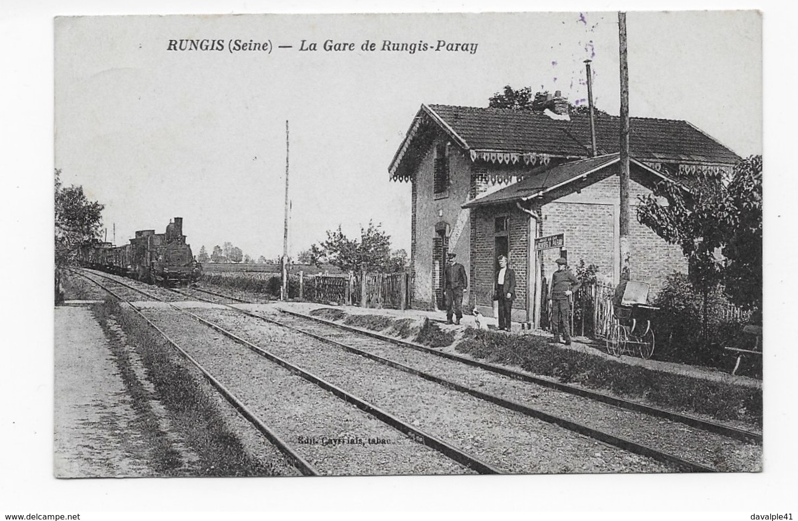 94   LA GARE DE RUNGIS -PARAY    ECRITE TRES  BON ETAT    2 SCANS  TAMPON  AU VERSO - Rungis