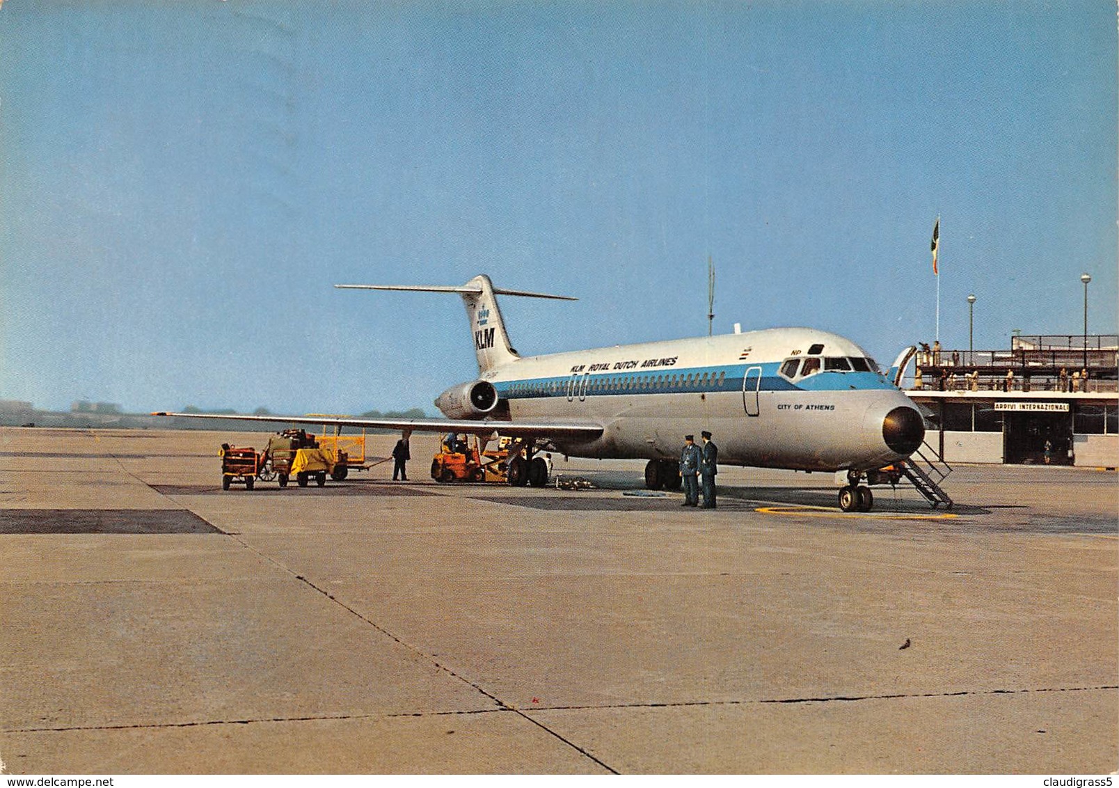 0567 "MILANO LINATE - AEROPORTO FORLANINI - DC9 K.L.M." CART. ORIG. SPED. 1978 - Aérodromes