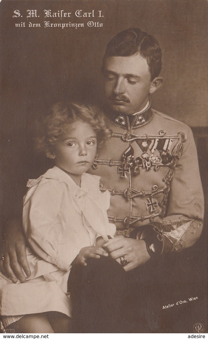 KAISER KARL I. Mit Dem Kronprinzen Otto - Atelier D'Ora Wien - Koninklijke Families