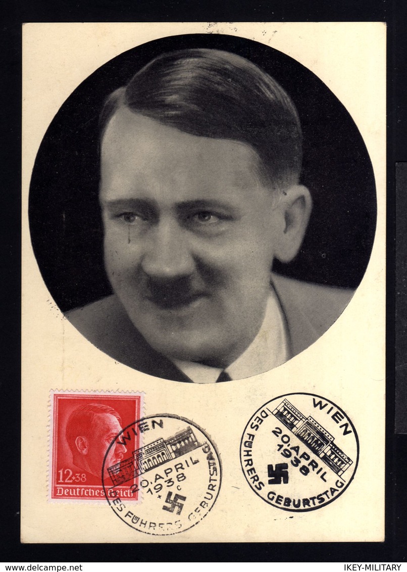 12422-GERMAN EMPIRE-PROPAGANDA POSTCARD ADOLF HITLER.1938.WWII.Wien.DEUTSCHES REICH.POSTKARTE.carte Postale. - Briefe U. Dokumente