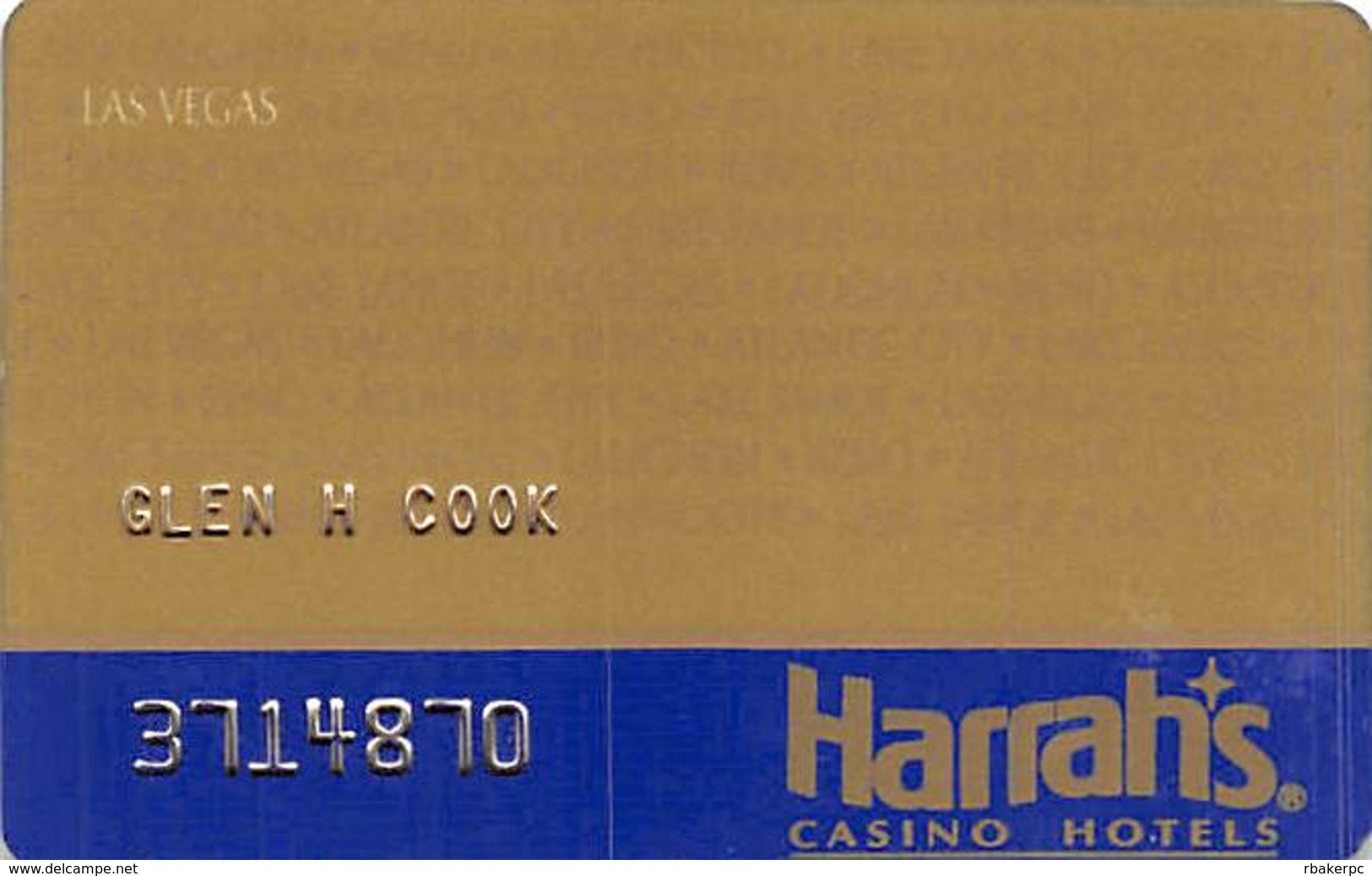 Harrah's Casino Las Vegas NV 2nd Issue Slot Card  ...[RSC]... - Casino Cards