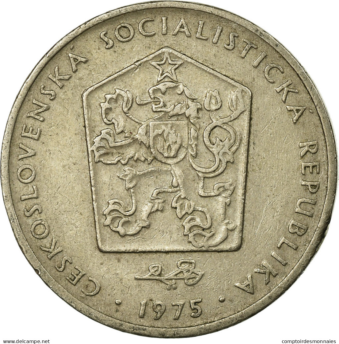 Monnaie, Tchécoslovaquie, 2 Koruny, 1975, TB+, Copper-nickel, KM:75 - Tchécoslovaquie