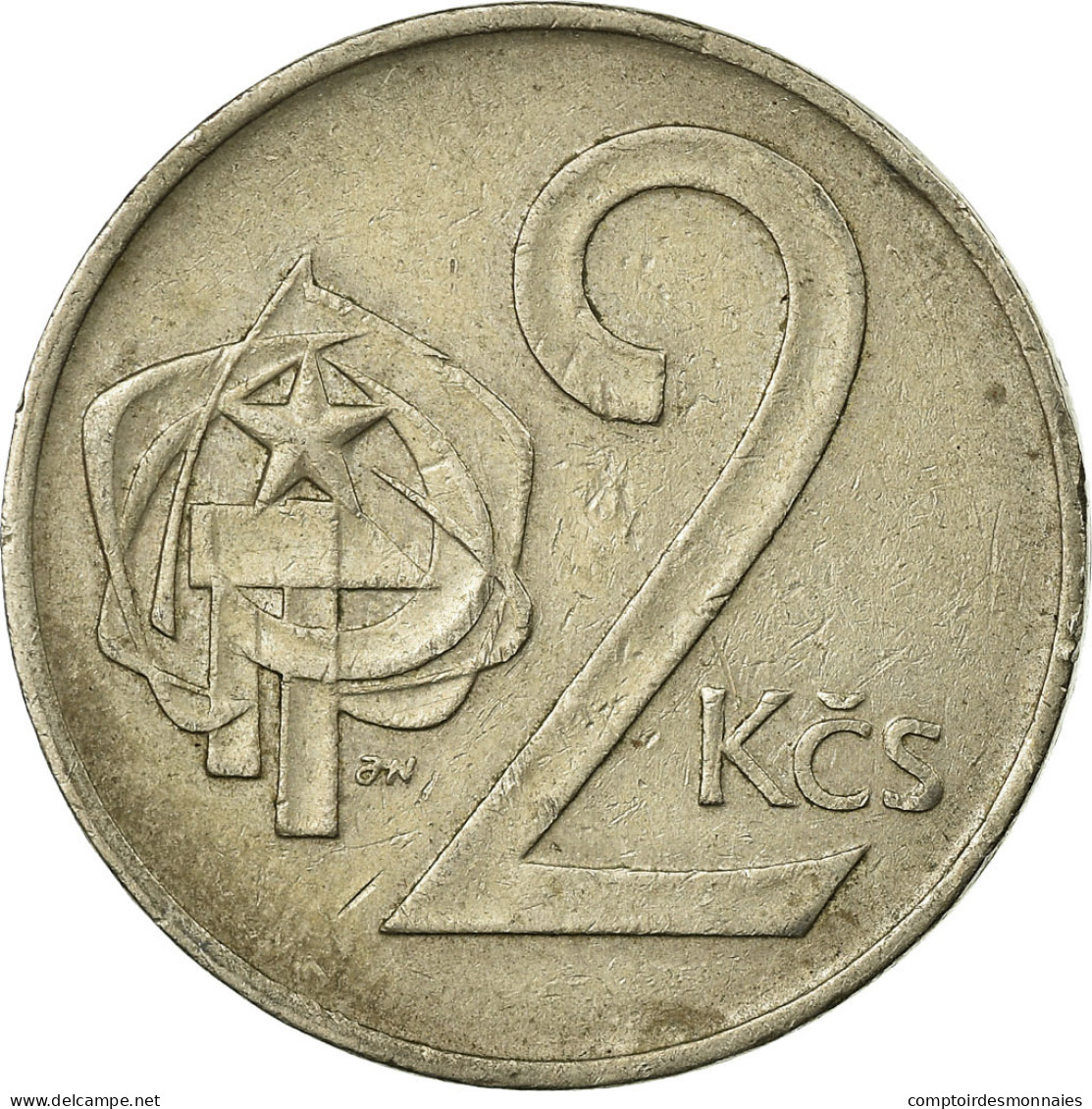 Monnaie, Tchécoslovaquie, 2 Koruny, 1975, TB+, Copper-nickel, KM:75 - Tchécoslovaquie