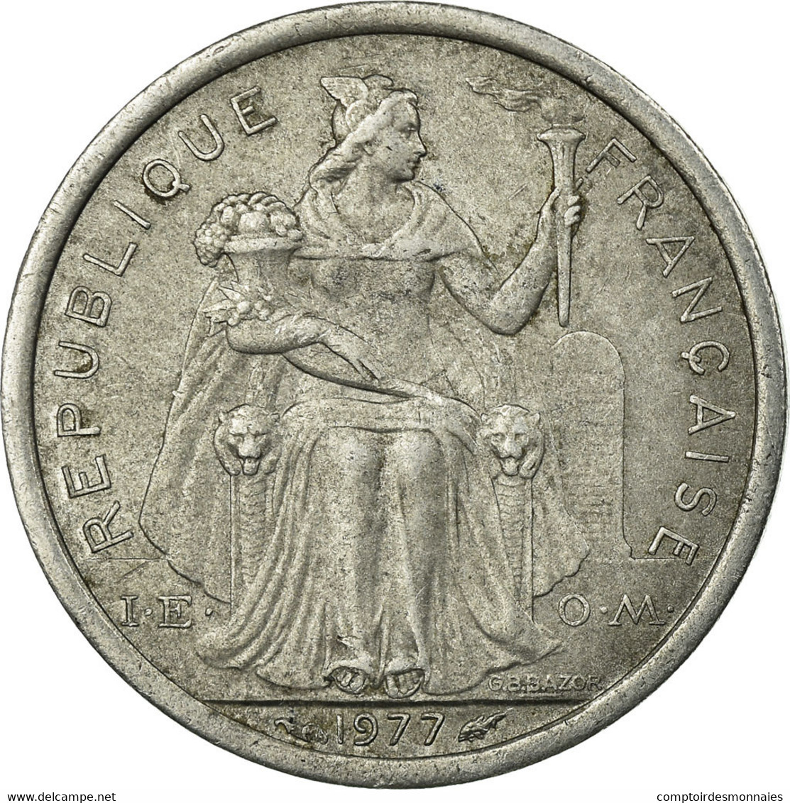 Monnaie, Nouvelle-Calédonie, Franc, 1977, Paris, TB+, Aluminium, KM:10 - Nieuw-Caledonië