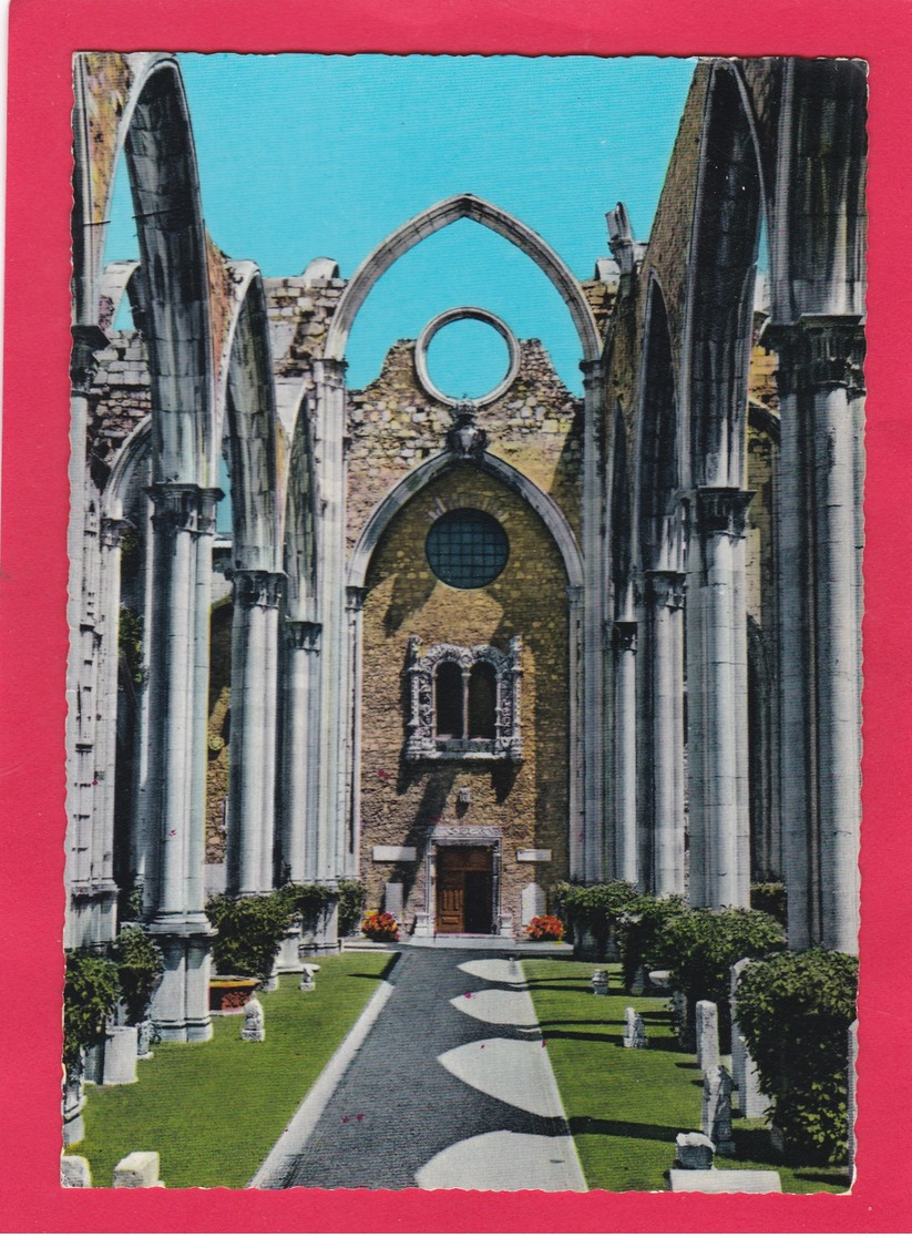 Modern Post Card Of Ruinas Do Convento Do Carmo,Lisboa Lisbon,Portugal,L55. - Lisboa