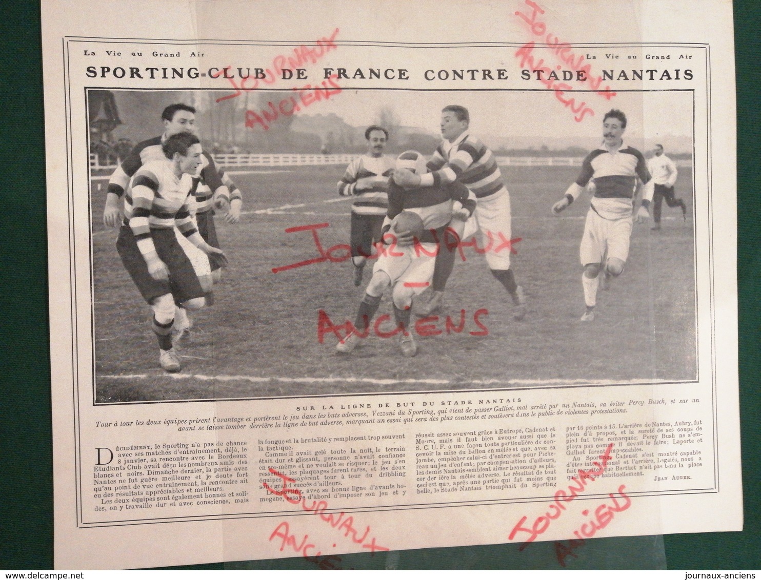 1911 RUGBY - SPORTING CLUB DE FRANCE = STADE NANTAIS - 1900 - 1949