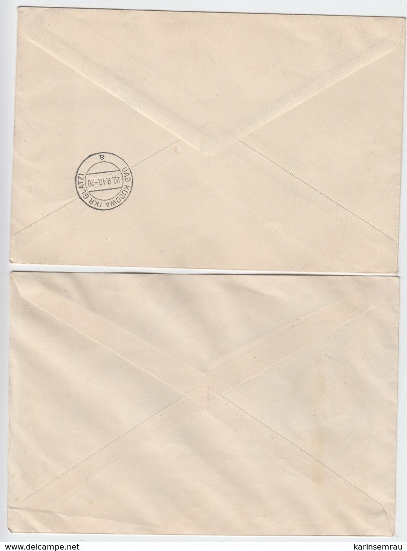 Drittes Reich , 2 Belege Aus Pardubice 1940 - Covers & Documents