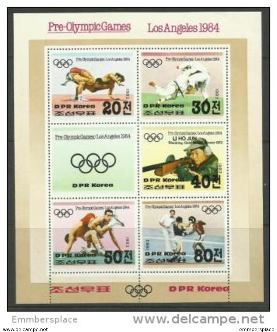 DPR Korea - 1983 Los Angeles Pre-Olympics Sheetlet MNH **  Sc 2297 - Korea, North