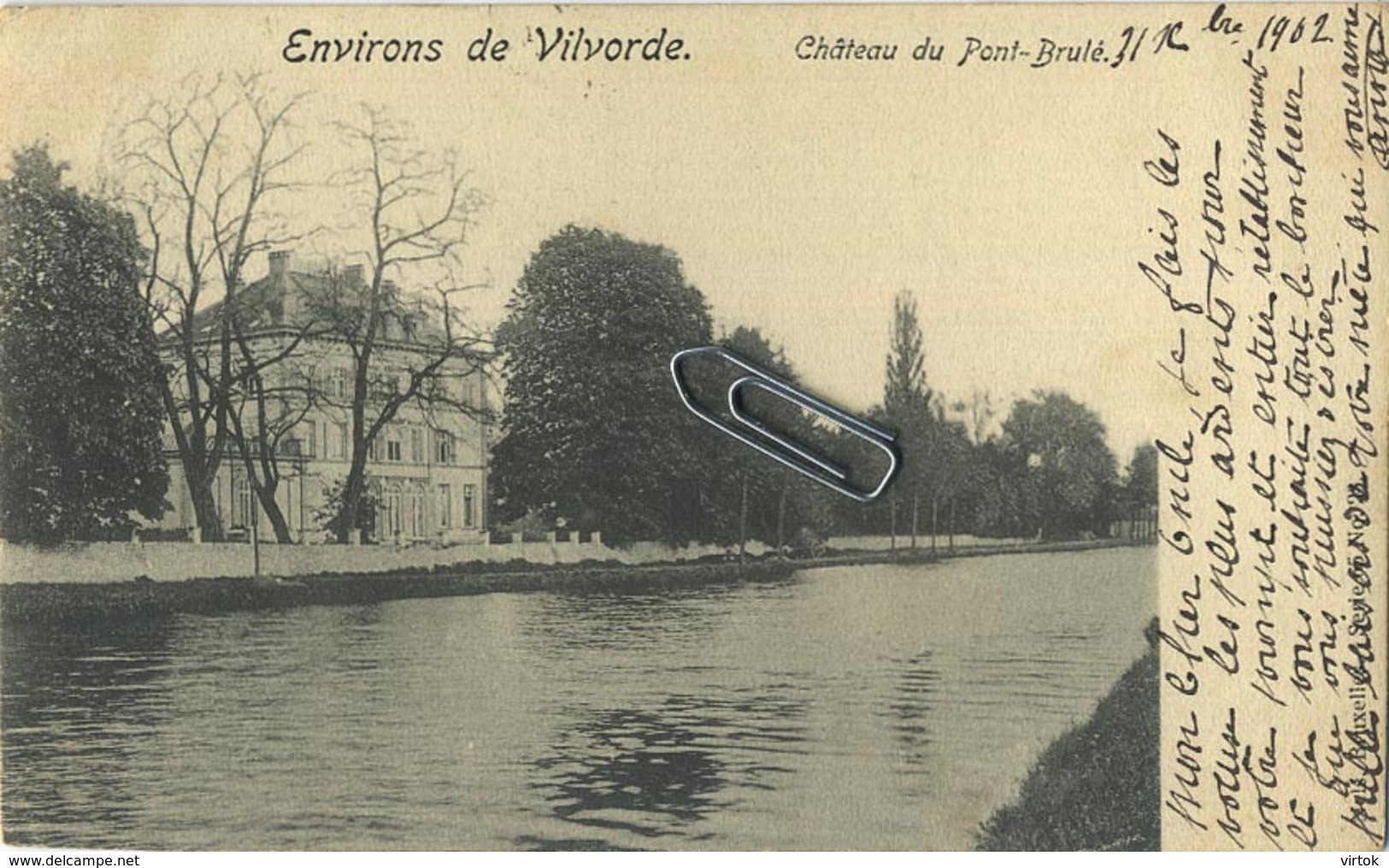 Vilvoorde : Chateau Du Pont Brulé  ( 1902 Met Zegel ) - Vilvoorde