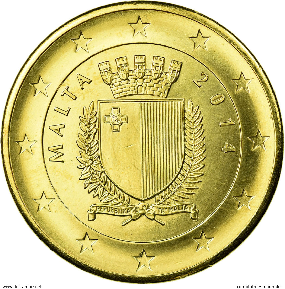 Malte, 5 Euro, 2014, SPL, Laiton - Malta