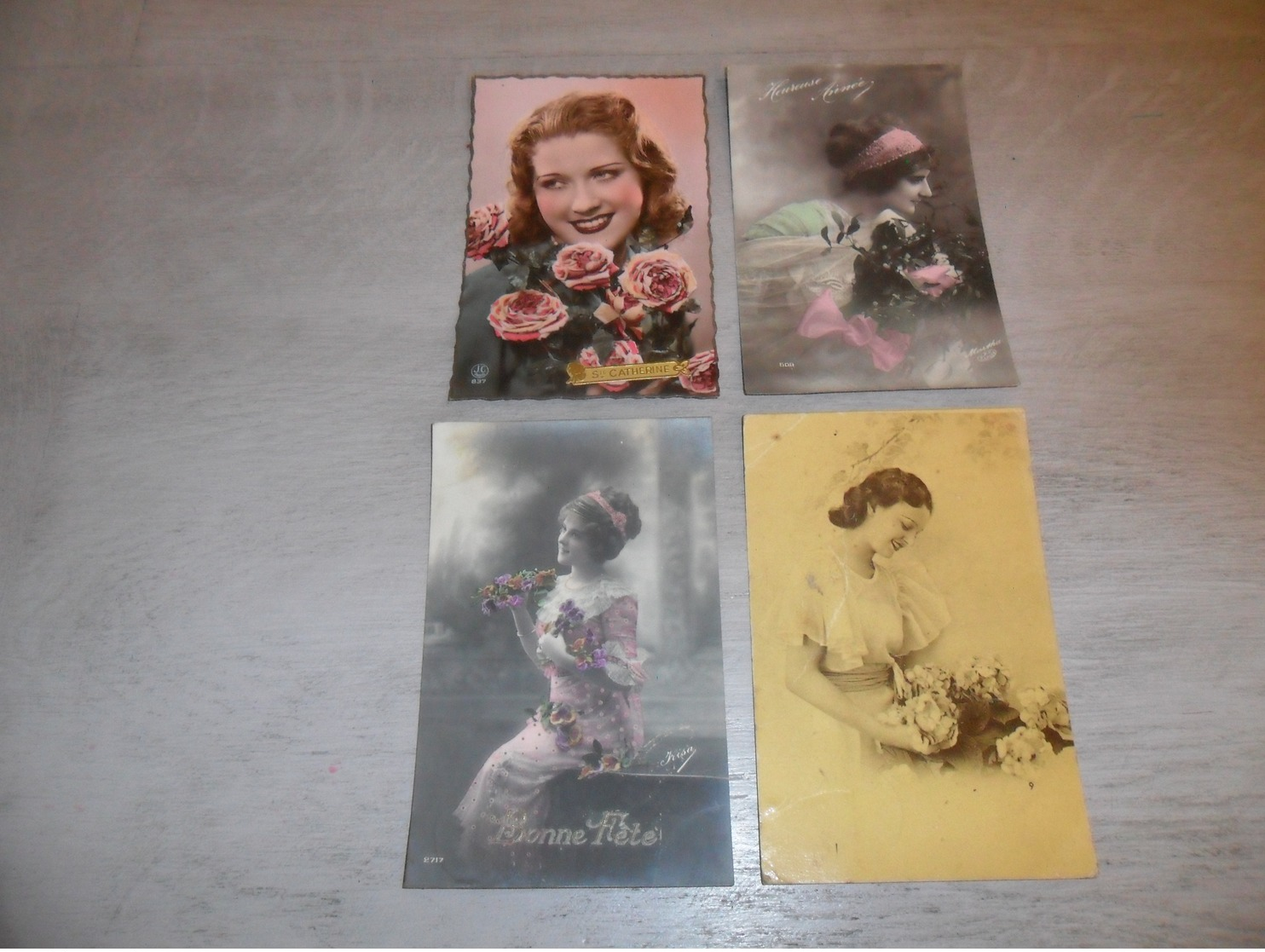 Beau lot de 60 cartes postales de fantaisie femmes femme   Mooi lot van 60 postkaarten fantasie vrouwen vrouw - 60 scans