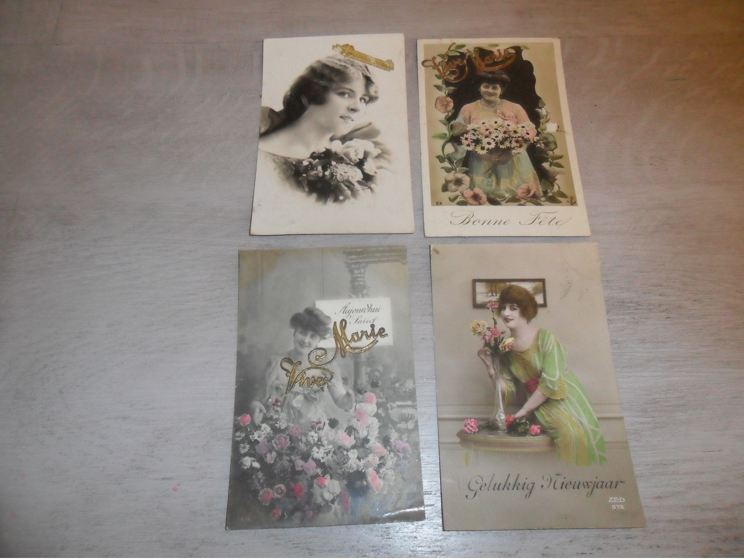 Beau lot de 60 cartes postales de fantaisie femmes femme   Mooi lot van 60 postkaarten fantasie vrouwen vrouw - 60 scans