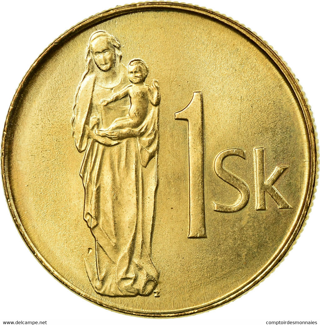 Monnaie, Slovaquie, Koruna, 1993, SPL, Bronze Plated Steel, KM:12 - Slowakei