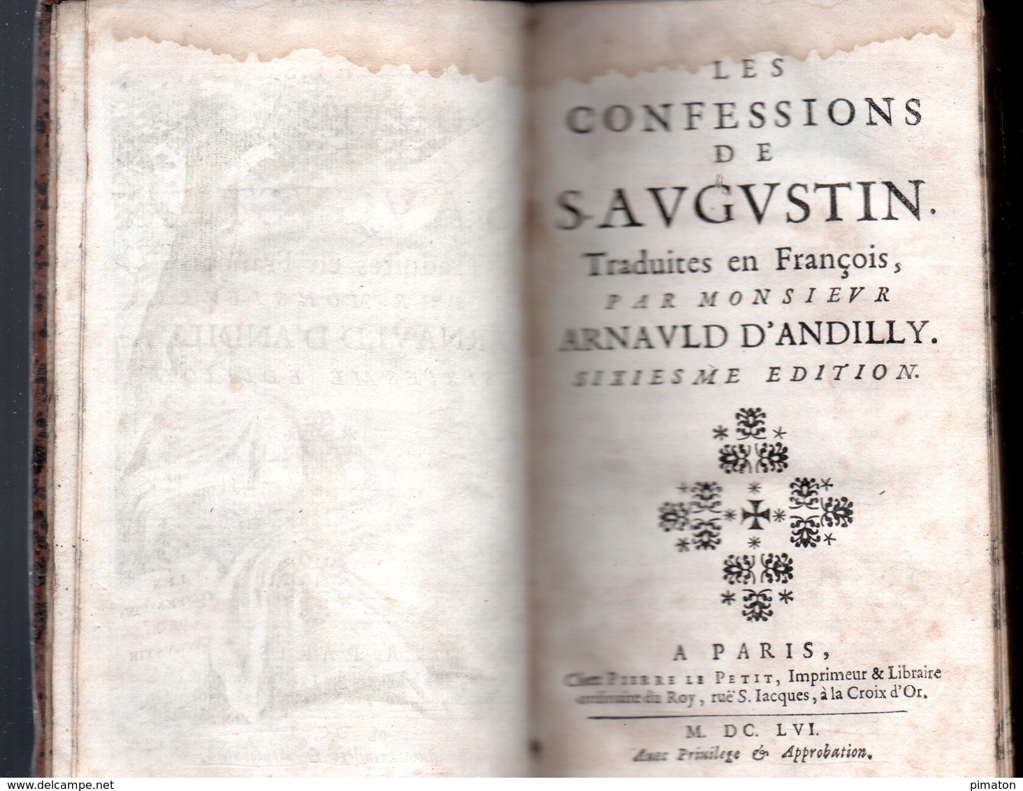 LES CONFESSIONS DE S.AVGUSTIN 1656 - Tot De 18de Eeuw