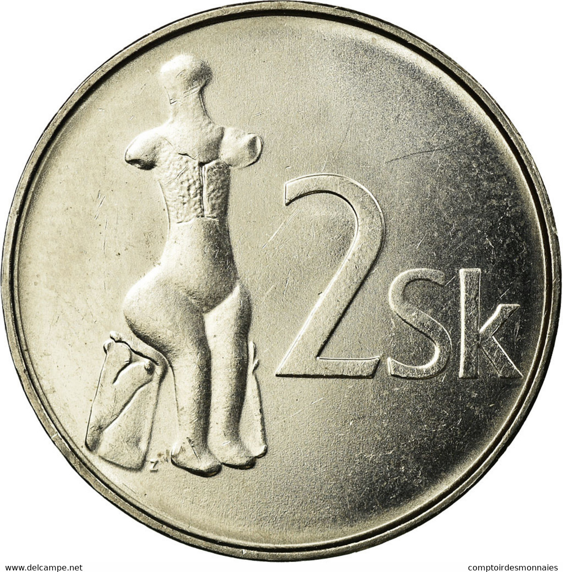 Monnaie, Slovaquie, 2 Koruna, 2002, SPL, Nickel Plated Steel, KM:13 - Slovaquie