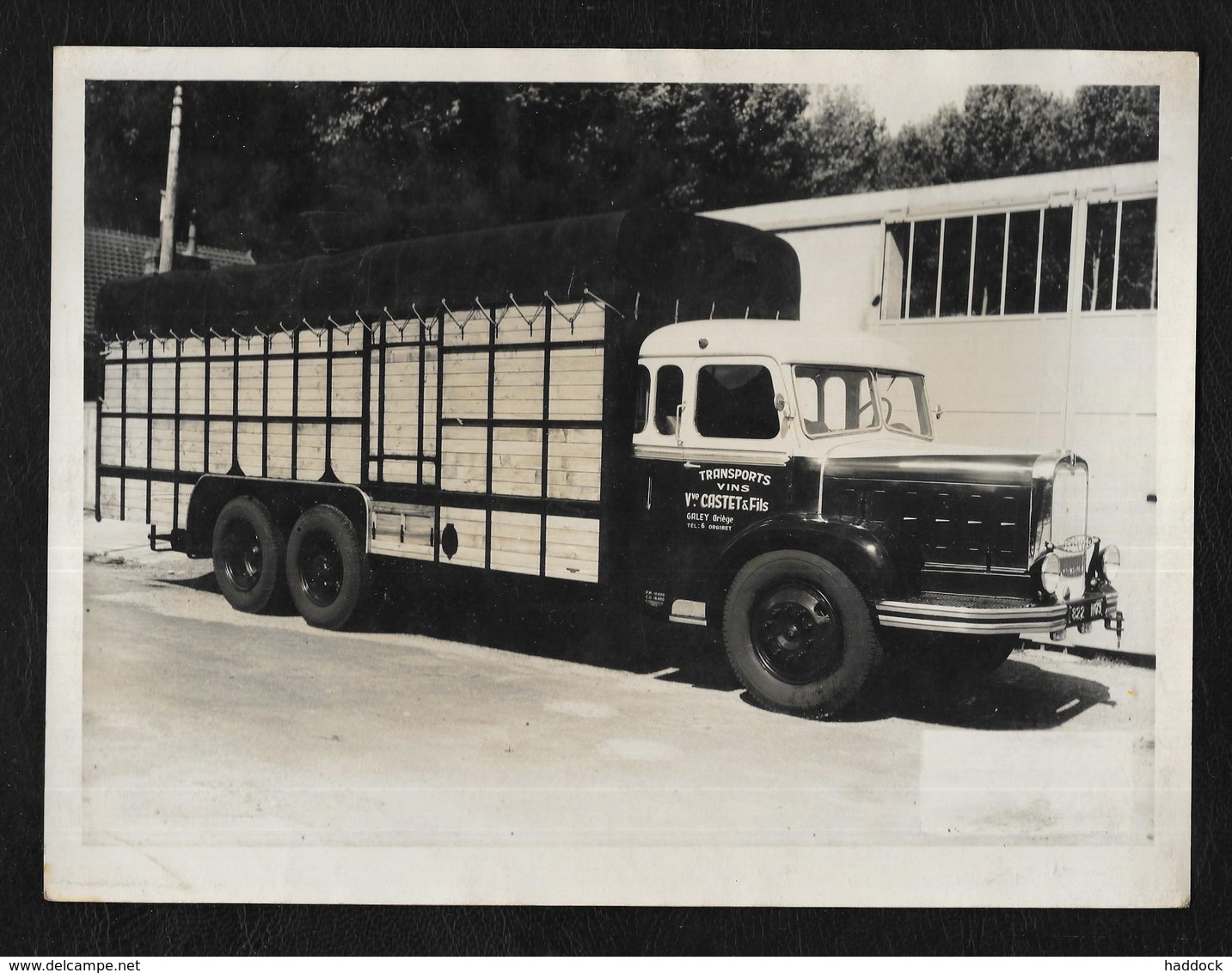 PHOTO 24X18 CM "TRANSPORTS VVE CASTET GALET-ARIEGE" - Camions