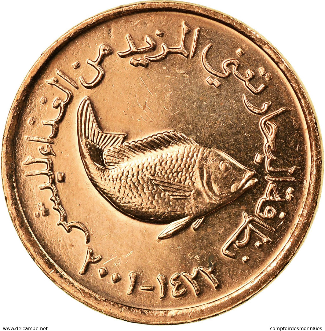 Monnaie, United Arab Emirates, 5 Fils, 2002/AH1422, British Royal Mint, TTB - Emirats Arabes Unis