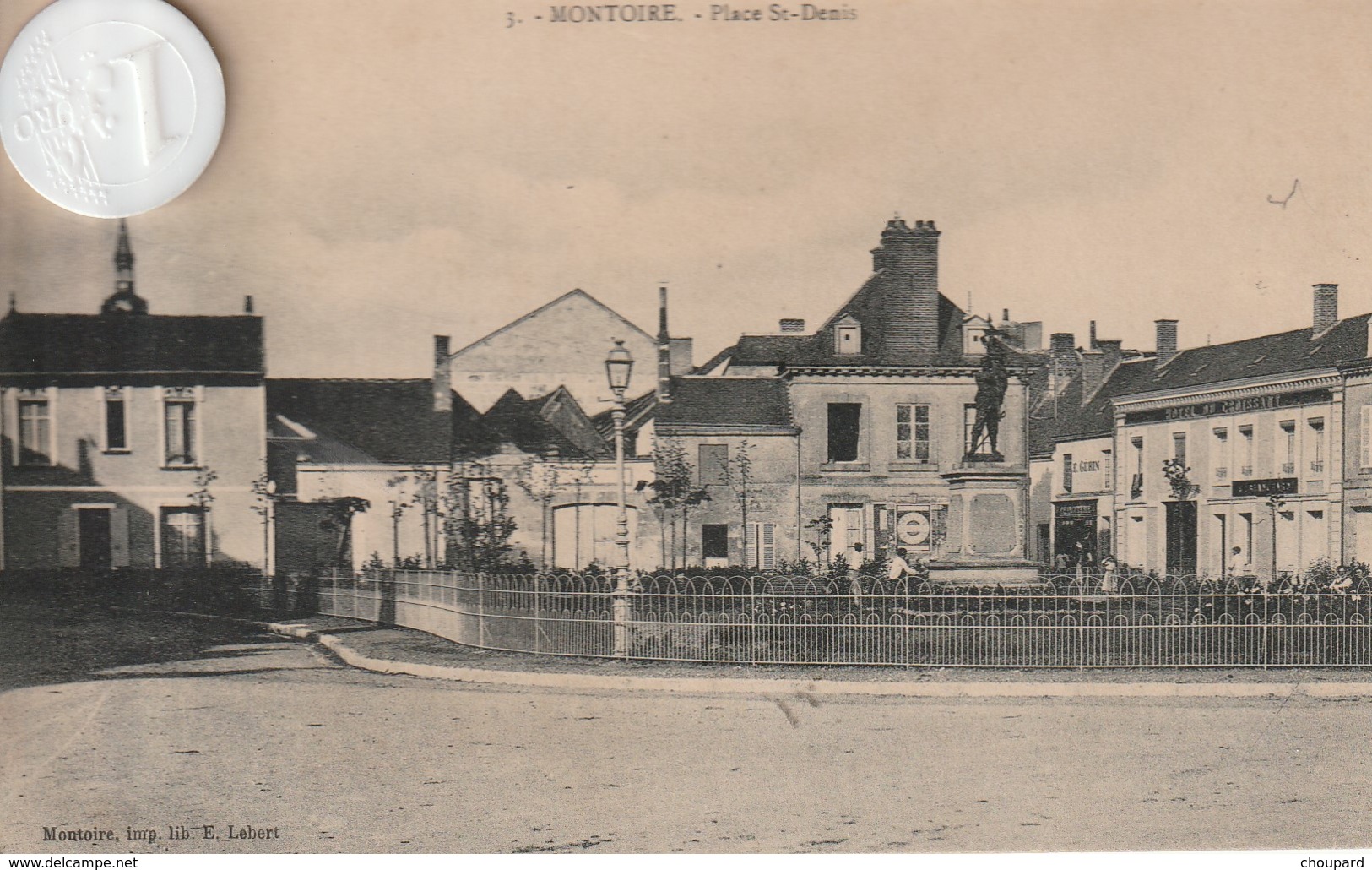 41 - Très Belle Carte Postale Ancienne De  MONTOIR  Place Saint Denis - Montoire-sur-le-Loir