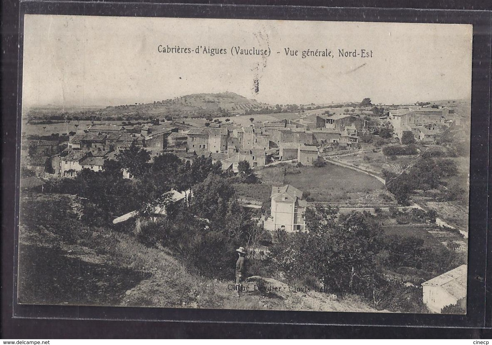 CPA 84 - CABRIERES-d'AIGUES - Vue Générale , Nord-Est - TB PLAN D'ensemble Du Village + Intérieur + Jolie Oblitération - Cabrieres D'Aigues