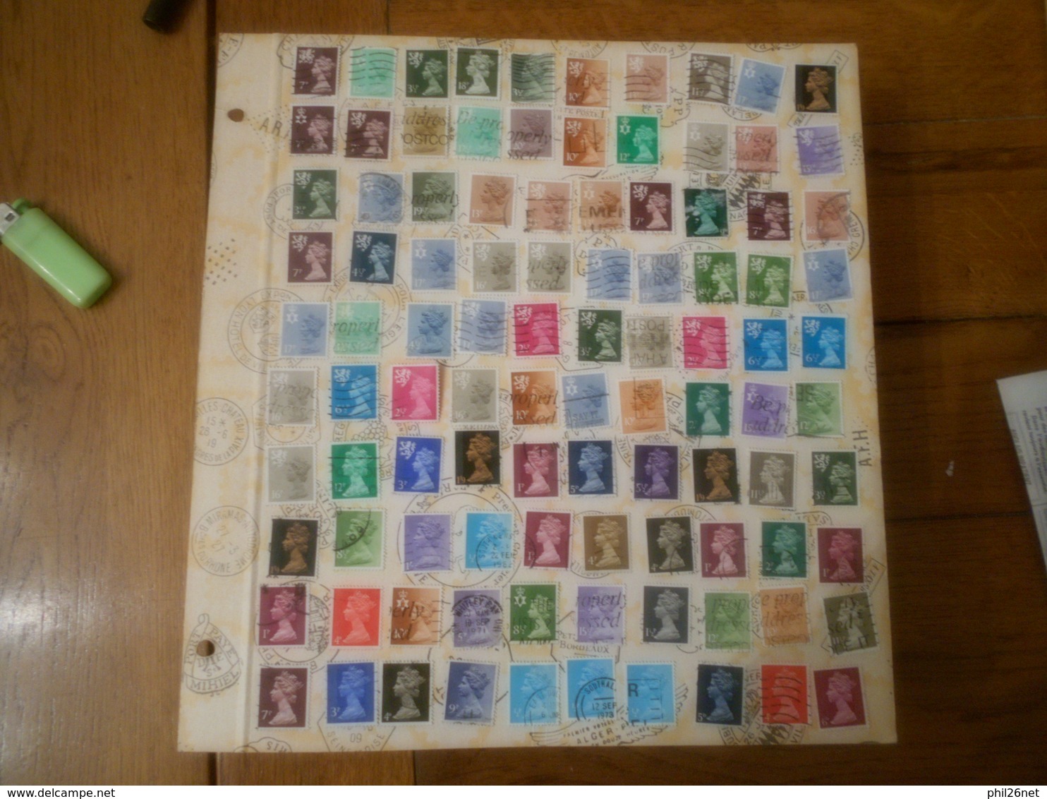 U.K. Série "Machin"  2050 Timbres Oblitérés B/TB ; Nuances, Roulettes, Carnet, Filigranes +++  Introuvable !  Braderie ! - Série 'Machin'