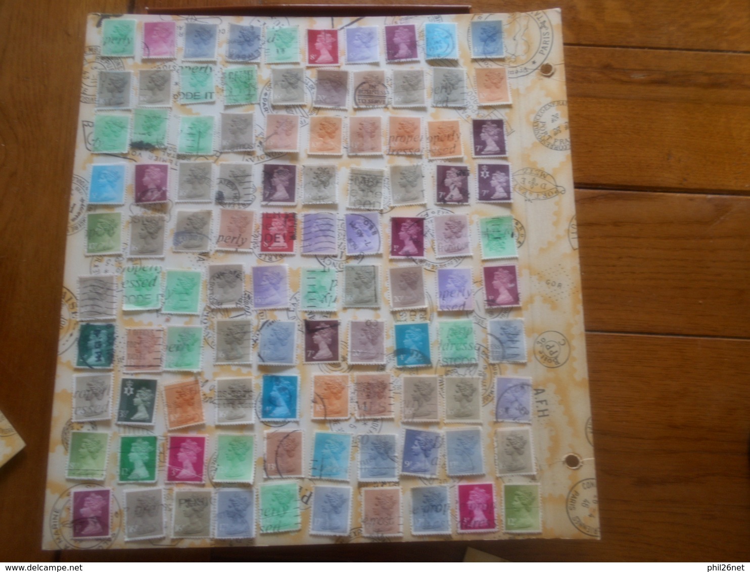 U.K. Série "Machin"  2050 timbres Oblitérés B/TB ; nuances, roulettes, carnet, filigranes +++  introuvable !  Braderie !