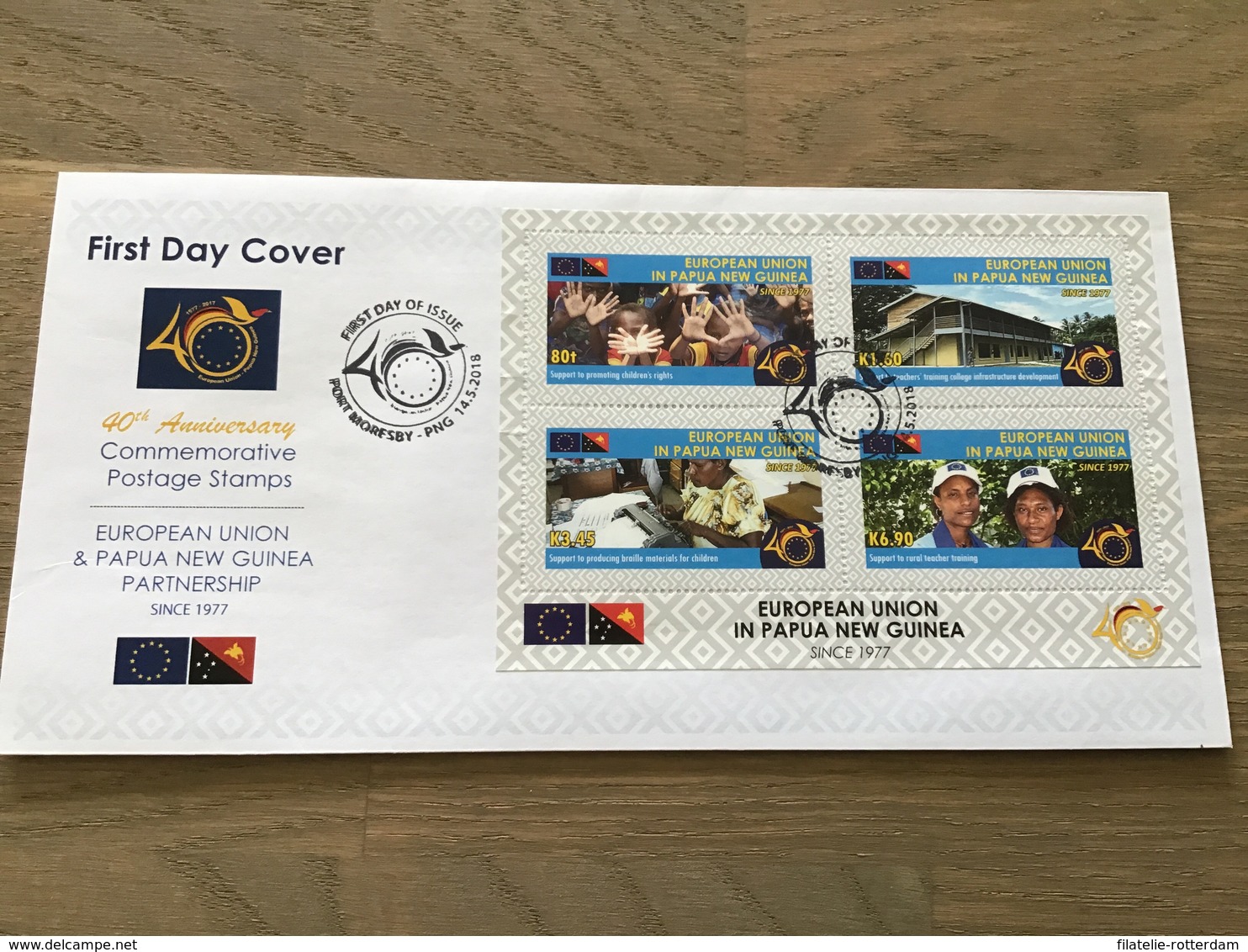 Papoea-Nieuw-Guinea / Papua New Guinea - Postfris / MNH - FDC Sheet Samenwerking EU 2018 - Papoea-Nieuw-Guinea