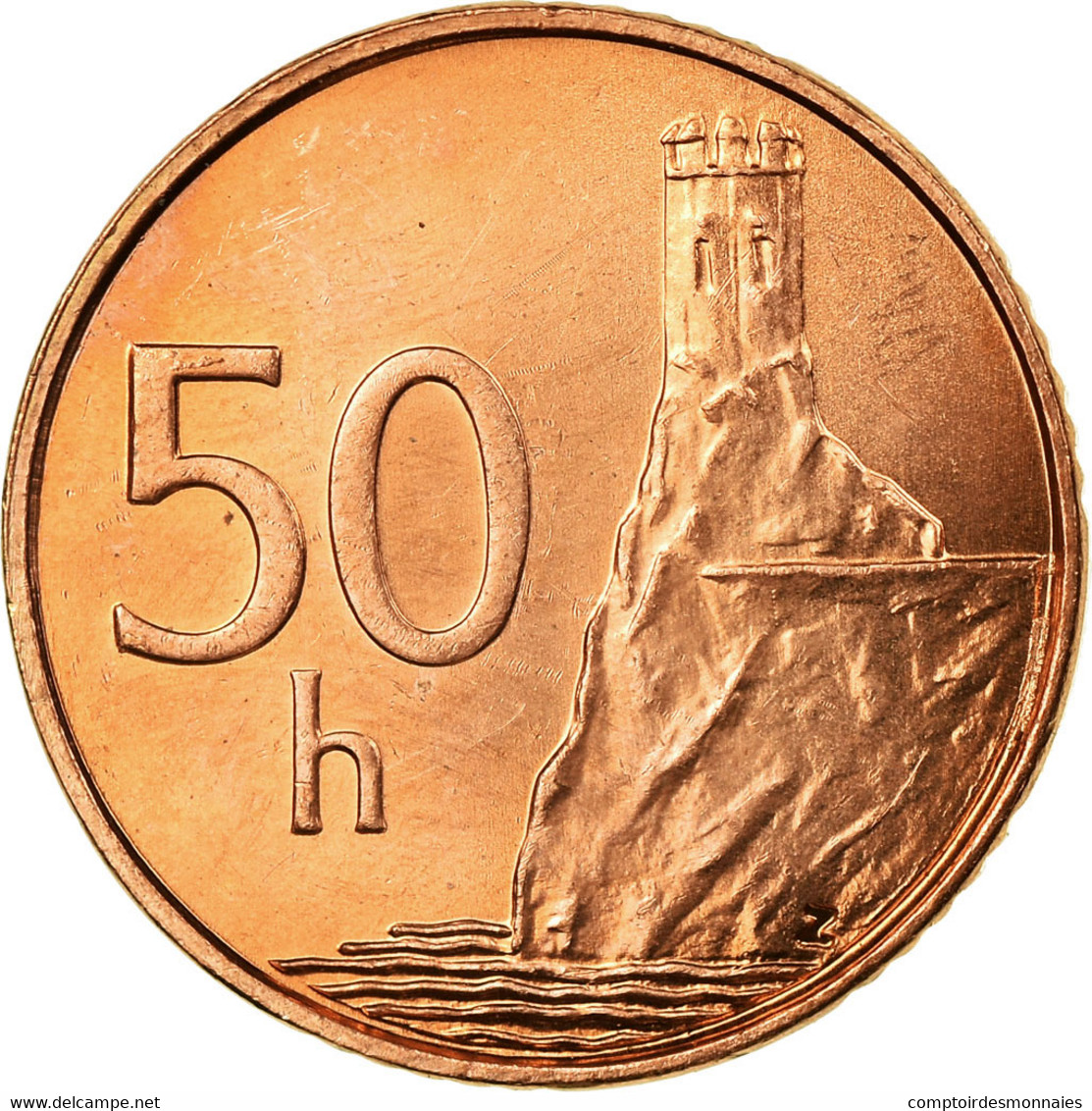 Monnaie, Slovaquie, 50 Halierov, 2002, SPL, Copper Plated Steel, KM:35 - Slovaquie