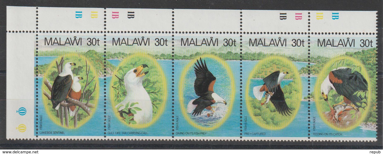 Malawi 1983 Oiseaux Série 400-04 5 Val ** MNH - Malawi (1964-...)