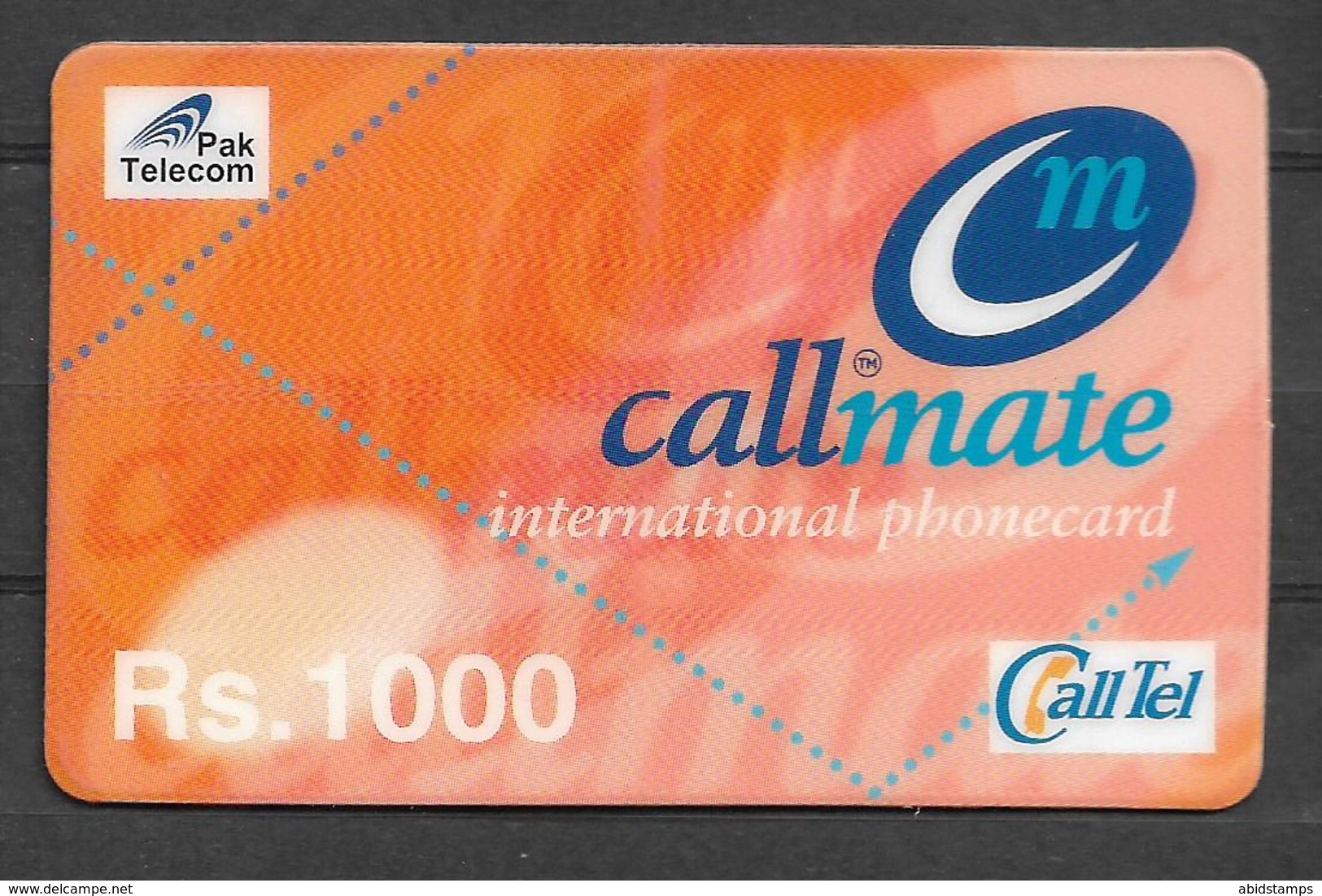 USED PHONECARD PAKISTAN CALLMATE RS 1000 - Pakistan