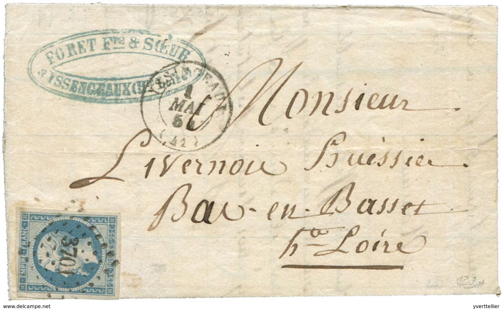 France : N°15a Obl. Sur Lettre - Other & Unclassified