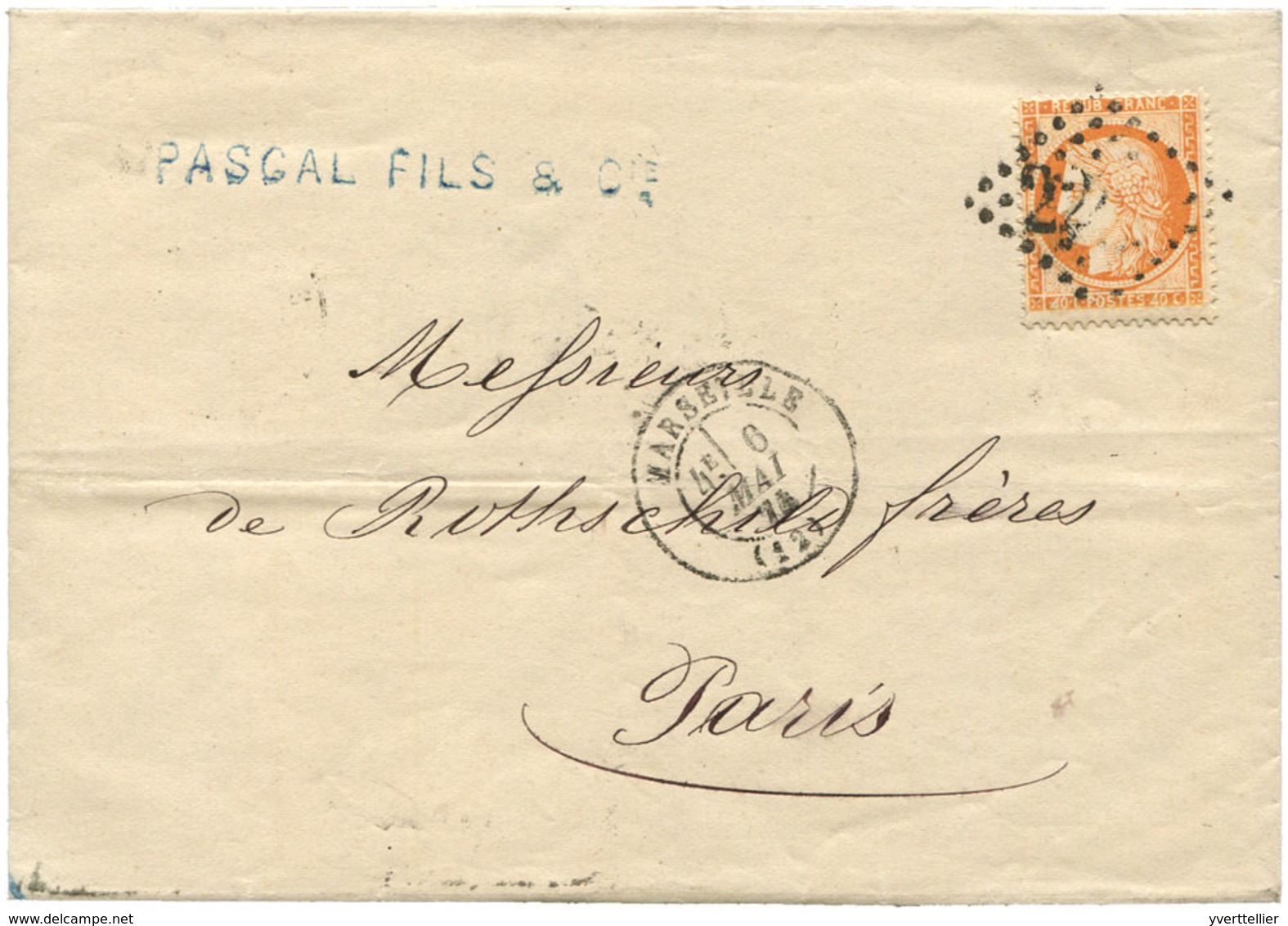 France : N°38d Obl. Sur Lettre - Other & Unclassified