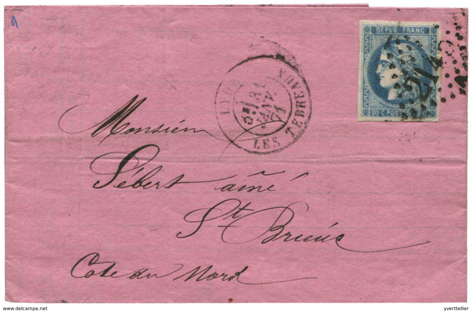 France : N°46B Obl. Sur Lettre - Other & Unclassified