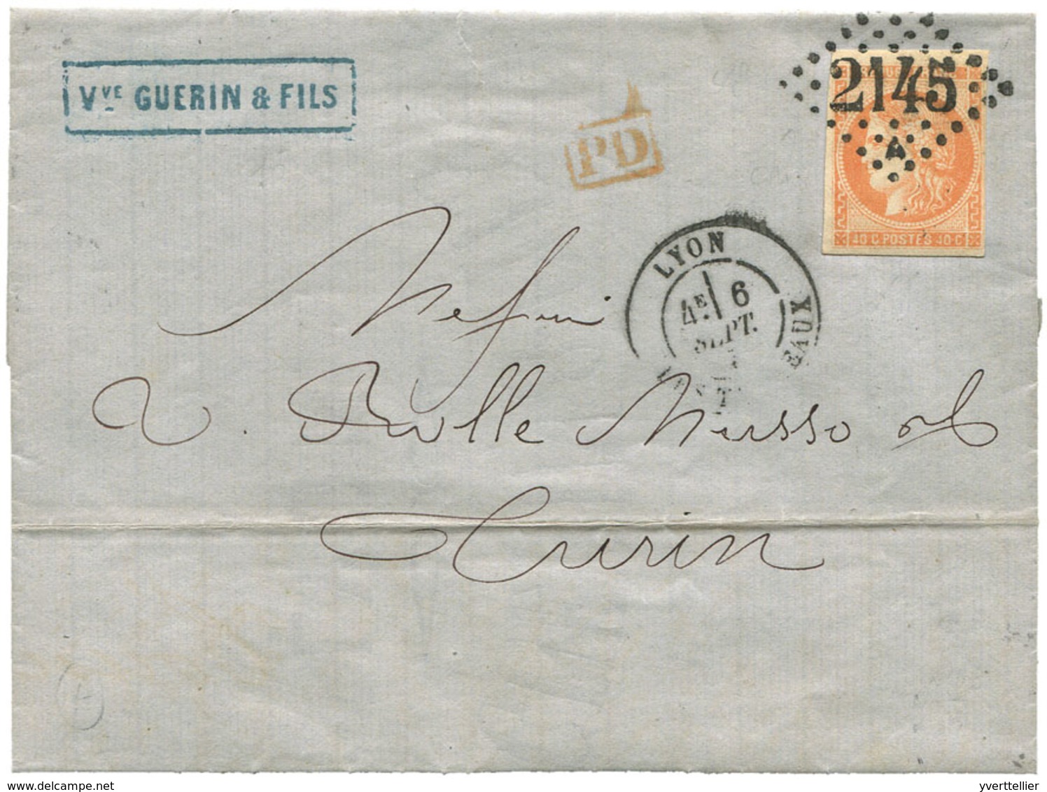 France : N°48 Obl. Sur Lettre - Other & Unclassified