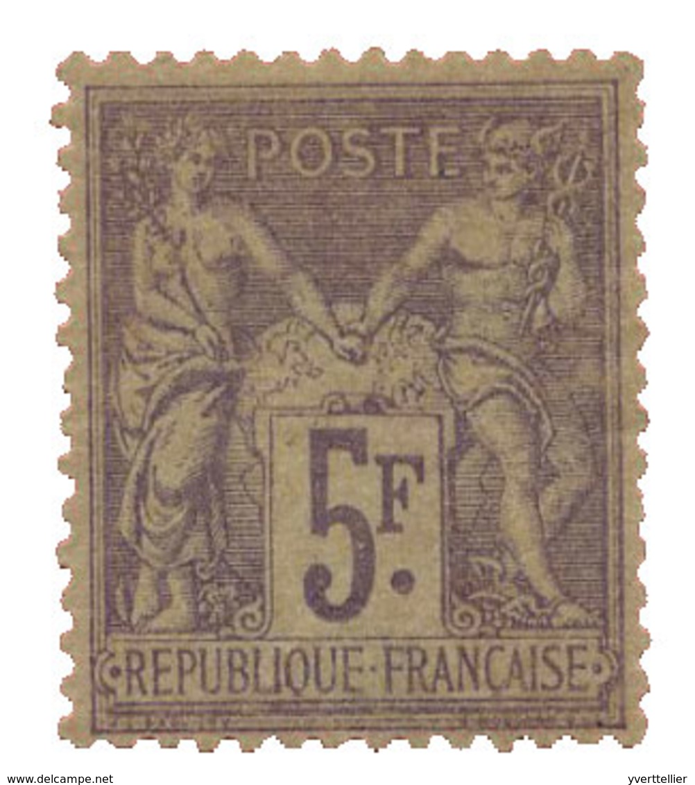 France : N°95*. 5 Fr. Violet S. Lilas. - Other & Unclassified