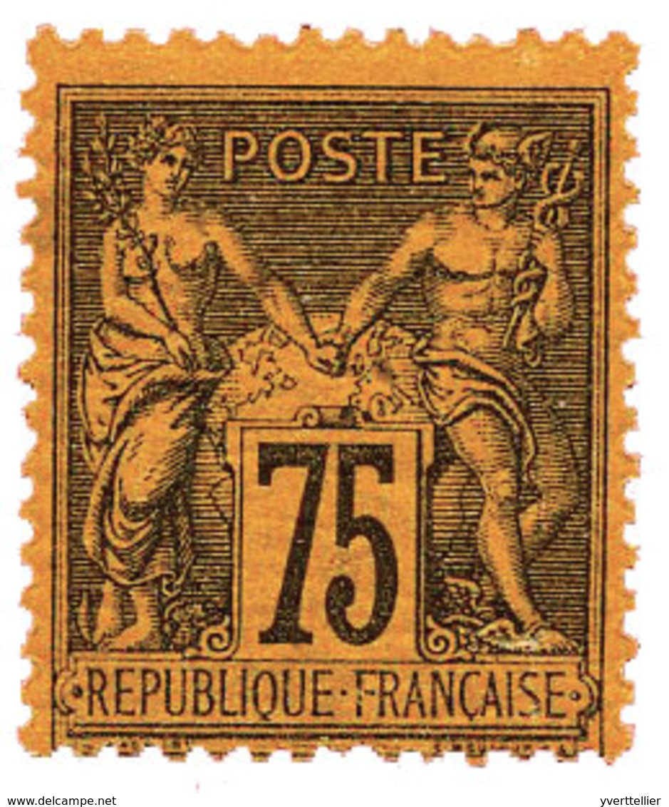 France : N°99**. 75 C. Violet S. Orange. 3 Dents Courtes Sinon TB. - Other & Unclassified