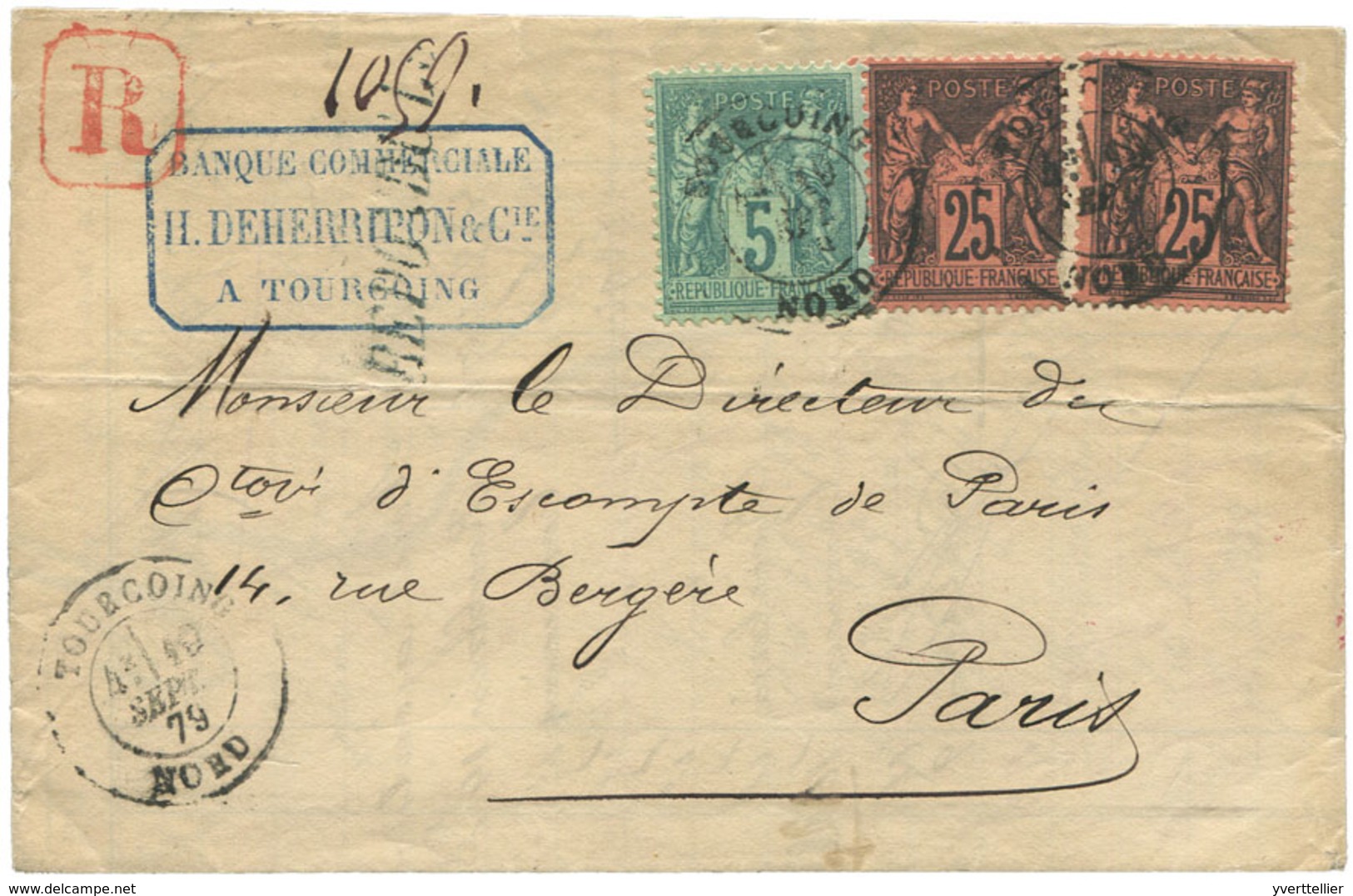 France : N°75 Et 91 (x 2) Obl. Sur Lettre - Andere & Zonder Classificatie