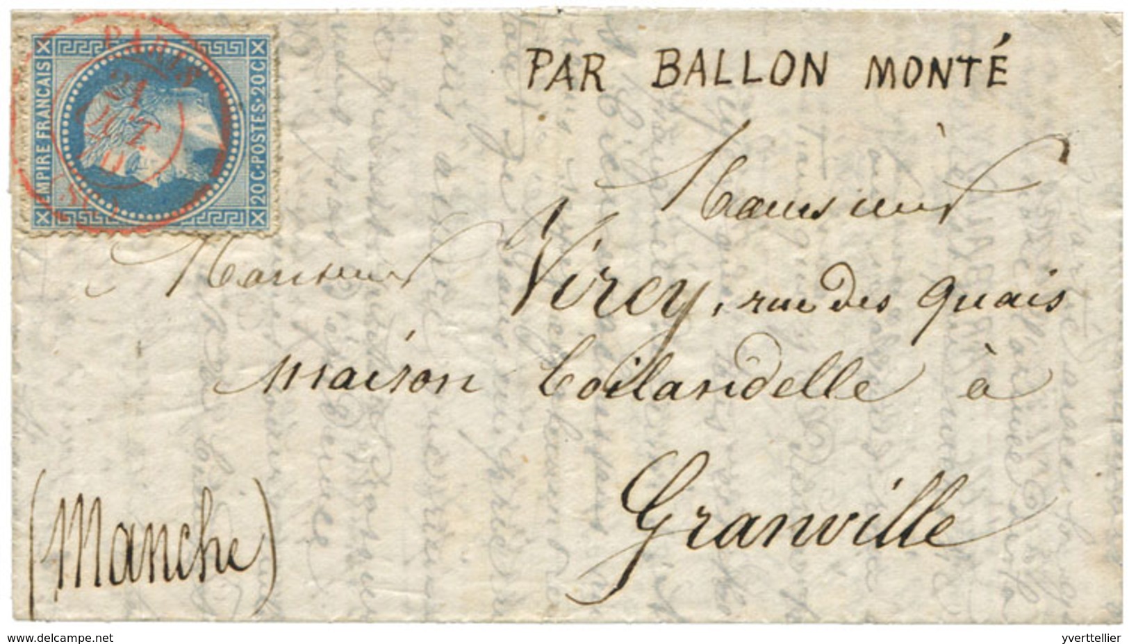 Ballon Monté "LE GARIBALDI" N°29B Obl. - Sonstige & Ohne Zuordnung