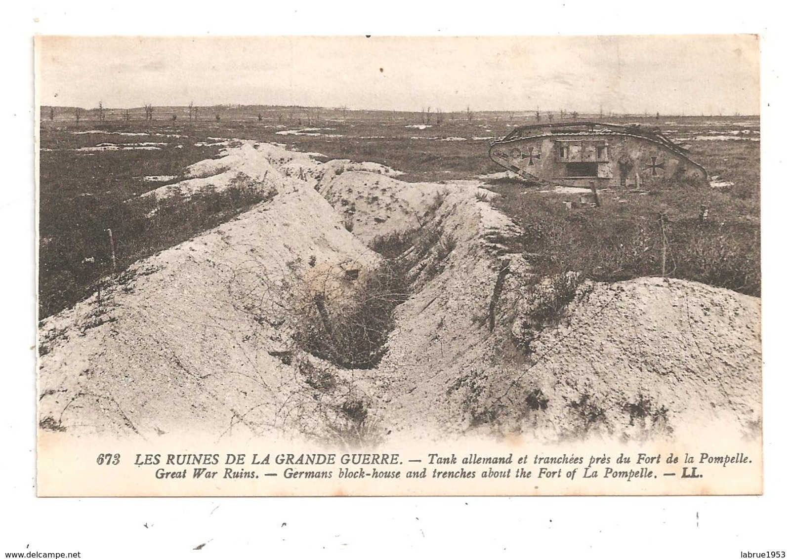 La  Pompelle--Les Ruines De La Grande Guerre-Tank Allemand-(D.1254) - Sonstige & Ohne Zuordnung