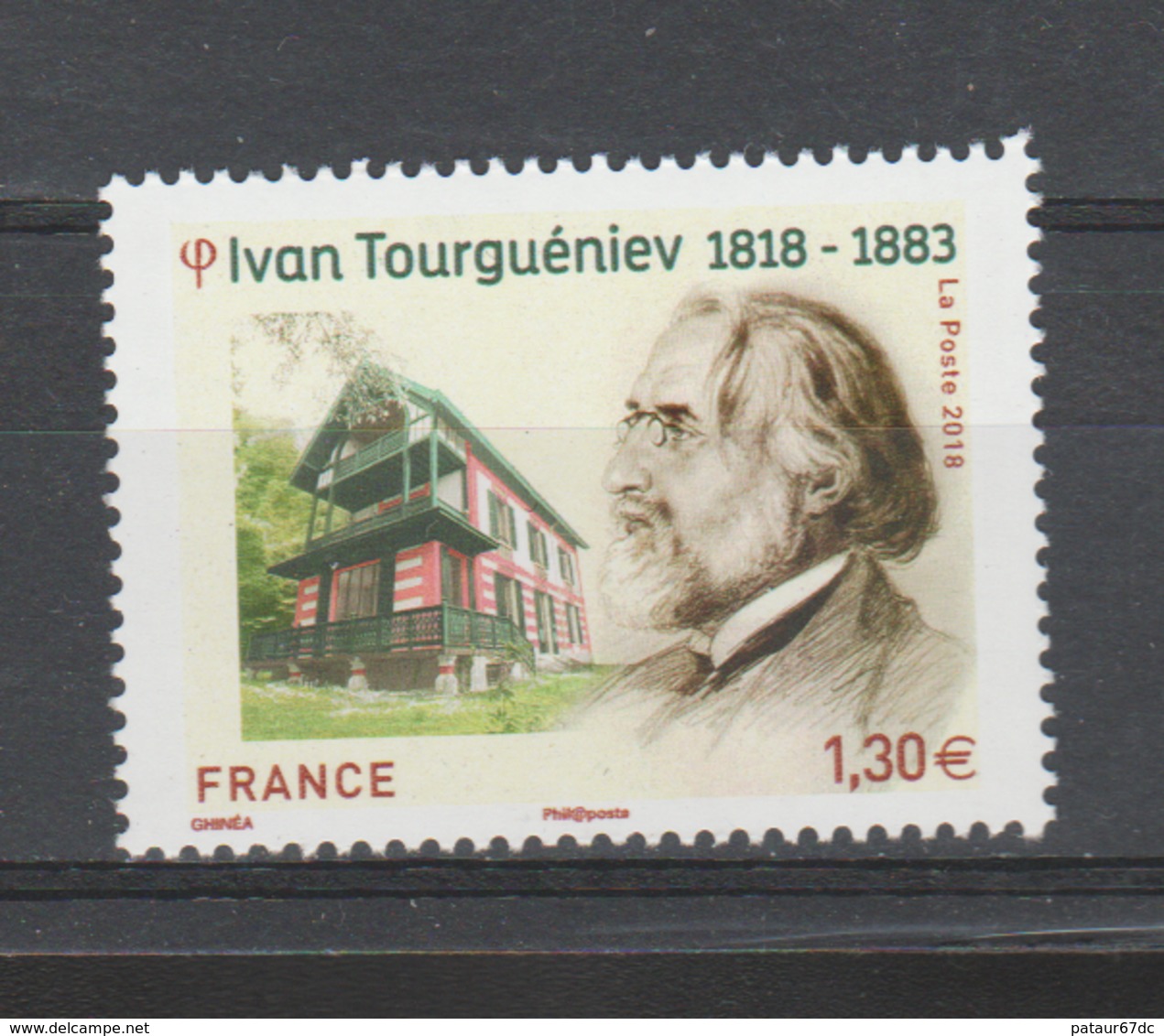 FRANCE / 2018 / Y&T N° 5283 ** : Ivan Tourgueniev - Gomme D'origine Intacte - Neufs