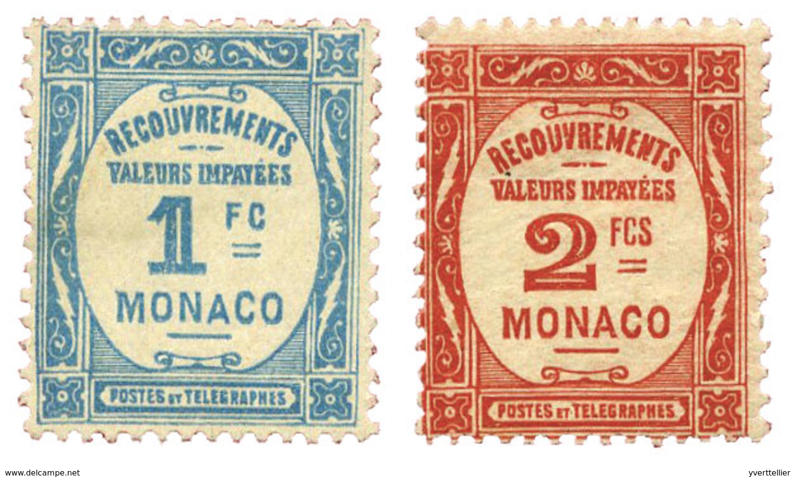 Monaco : Taxe N°27/28* - Sonstige & Ohne Zuordnung