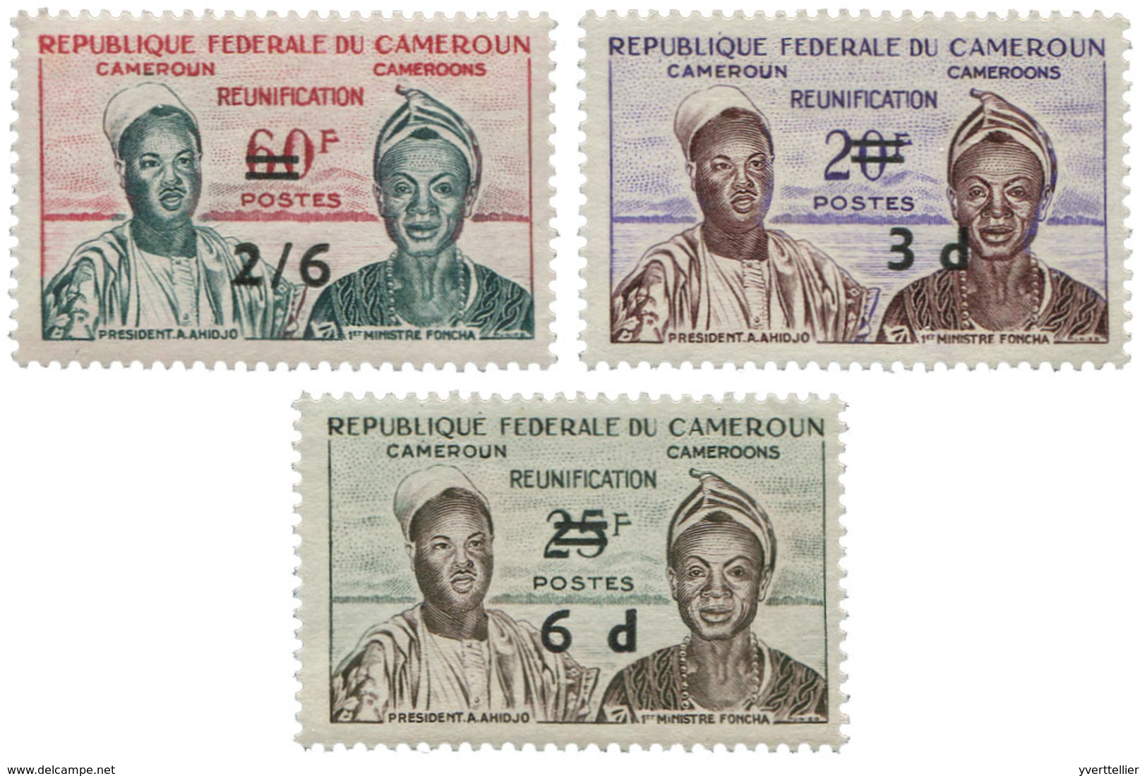 Cameroun : N°332/334** - Other & Unclassified