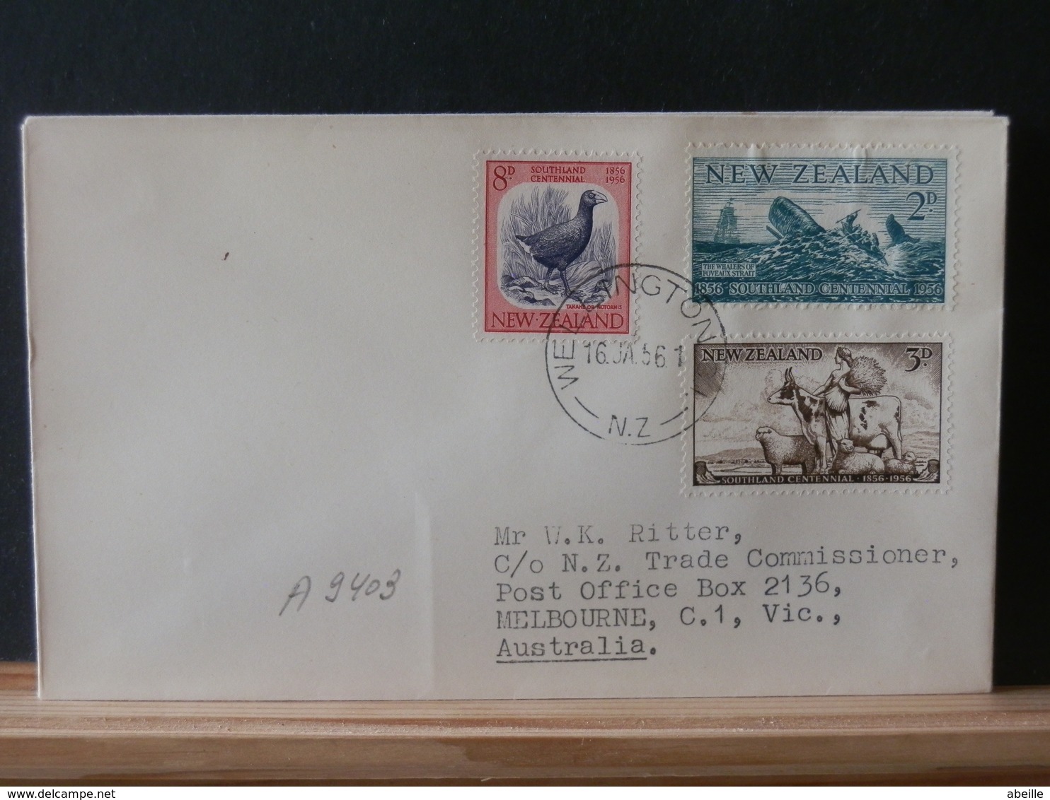 A9403 FDC  NOUVELLE ZELANDE  1956 - FDC